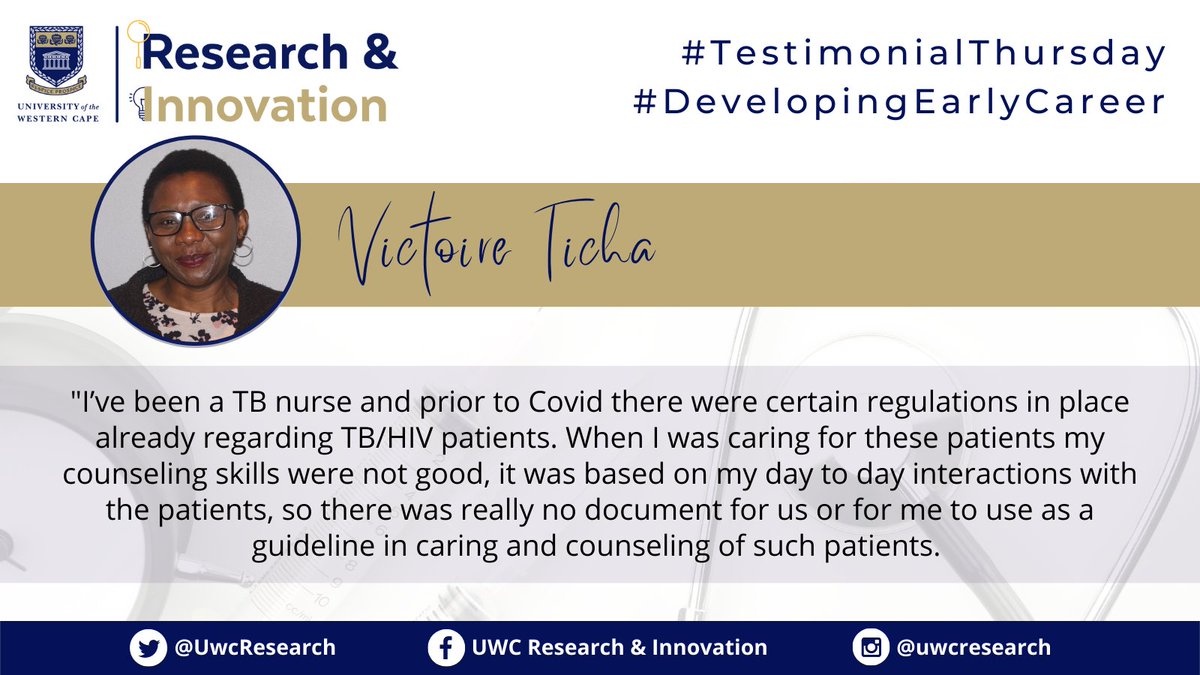 UwcResearch: #testimonialThursday Victoire Ticha, shares her PhD research t...