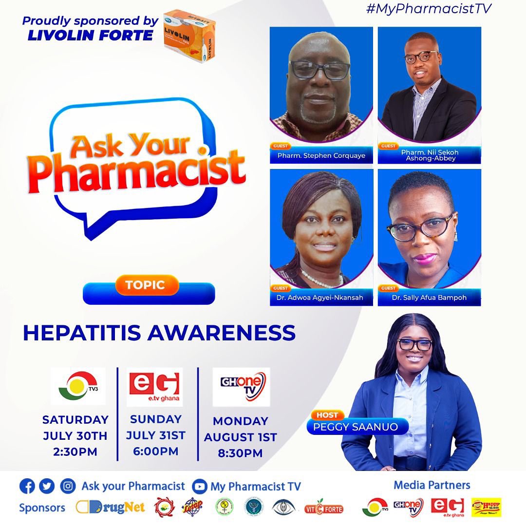 megawecaregh: ASK YOUR PHARMACIST
.. Join us today 2:30pm, Tomorrow 6:00pm ...