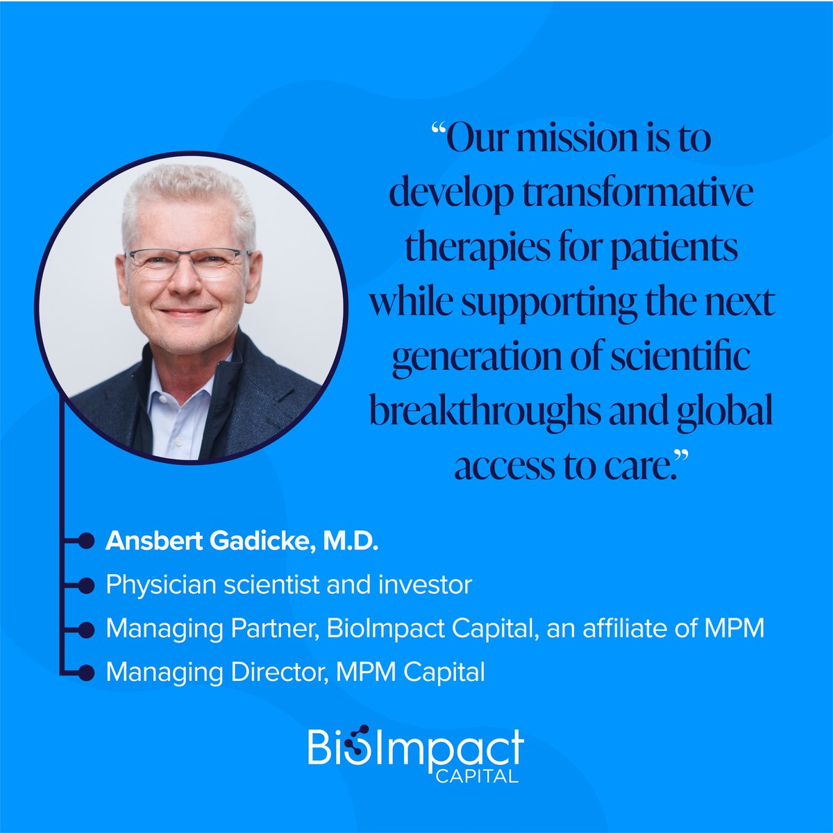 BioImpactCap: @BioImpactCap’s Ansbert Gadicke is a prolific biotech investo...