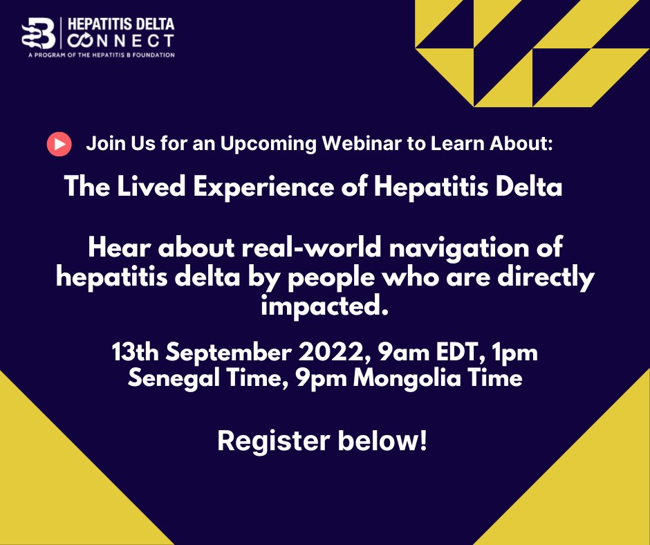 HepDConnect: #Webinar alert! Join us on Sept 13th for a chance to hear peop...