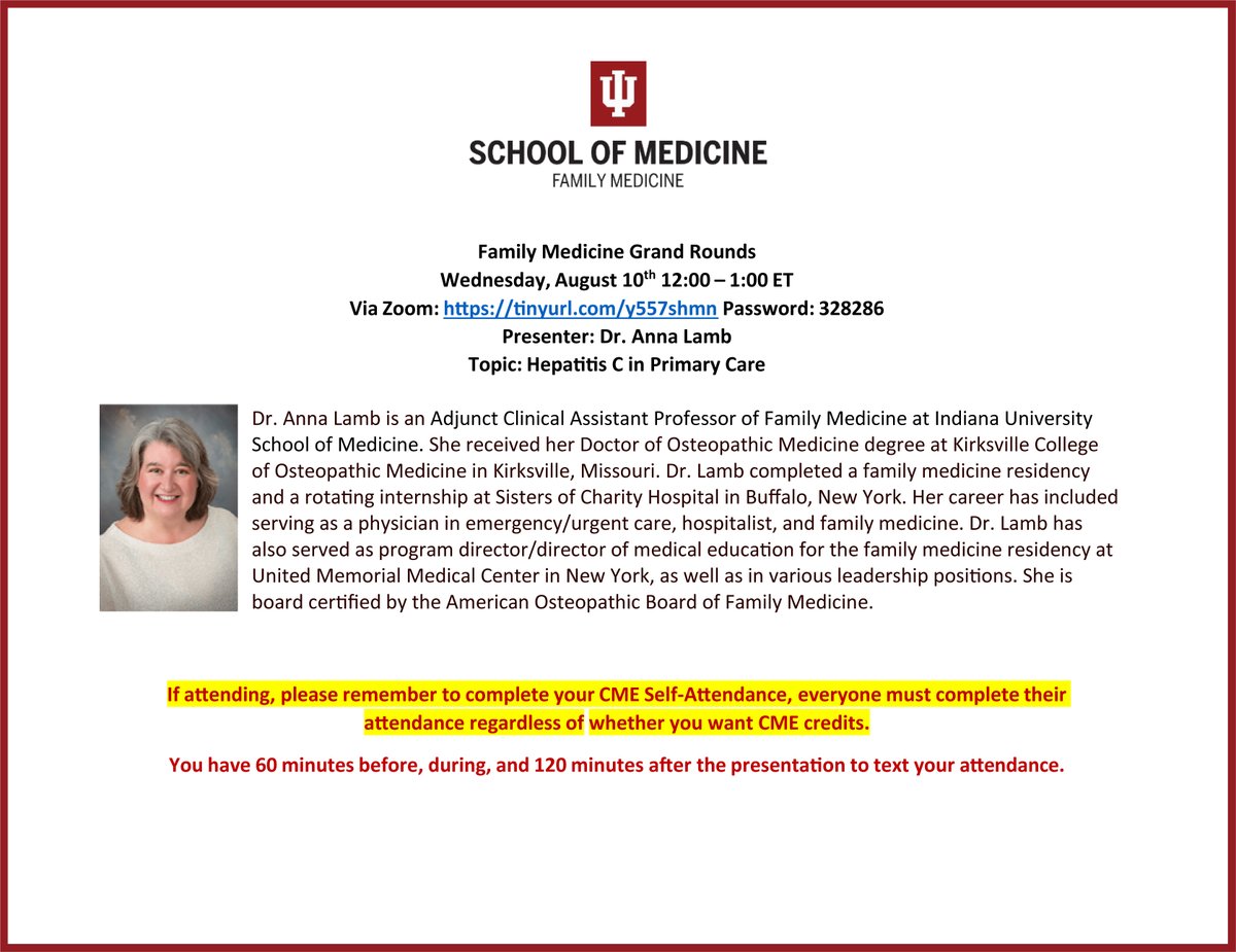IUSMFamMed: Our August Virtual Grand Rounds session will be on August 10 fr...
