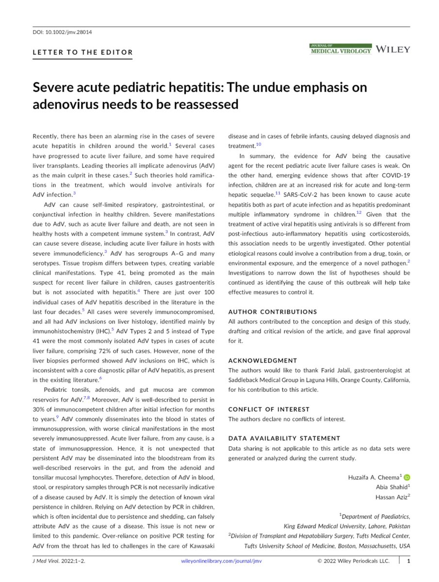 huzaifa_cheema5: Our latest article in the Journal of Medical Virology (IF ...