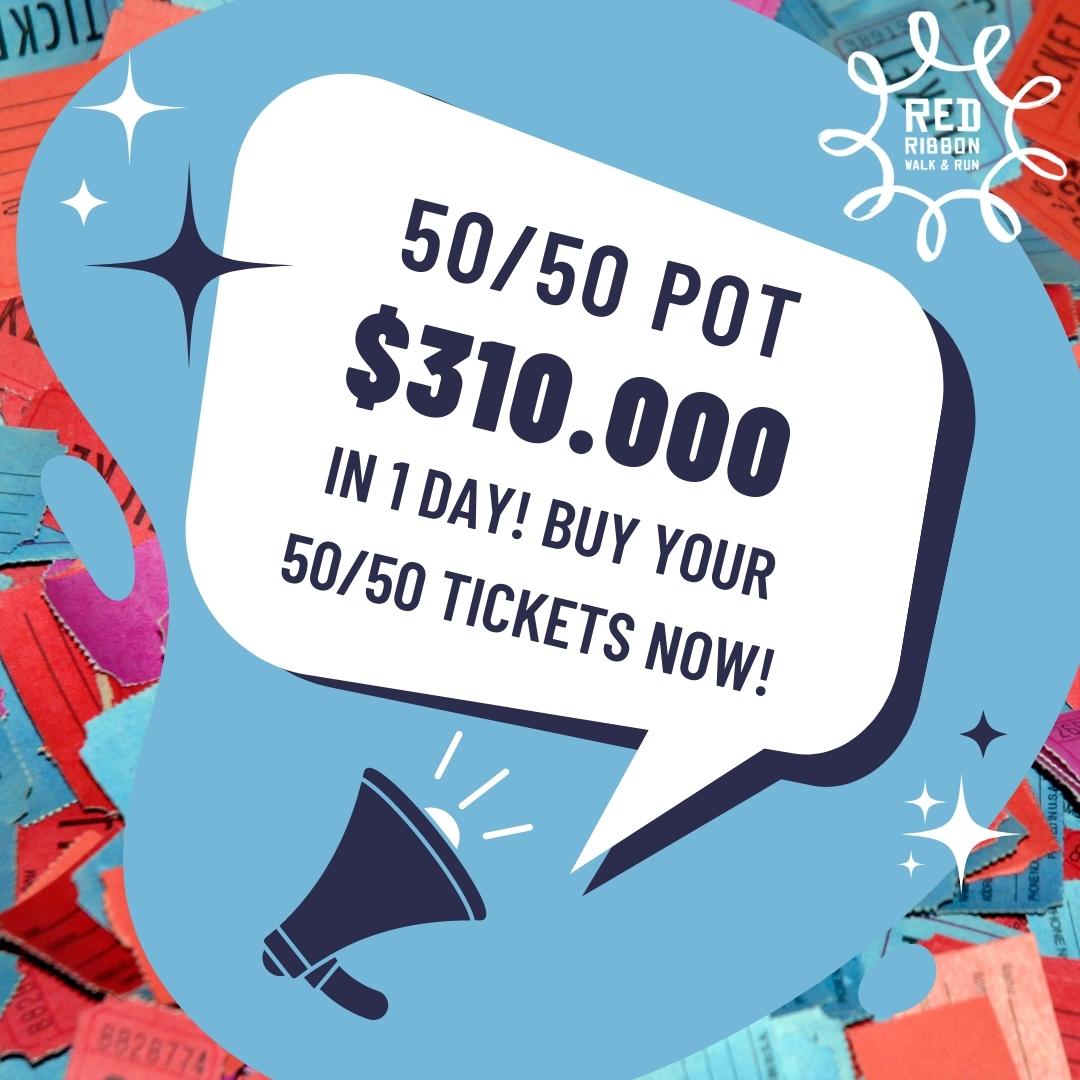ninecircleschc: 50/50 Pot now at $310.00 in one day! WOW! Buy your tickets ...
