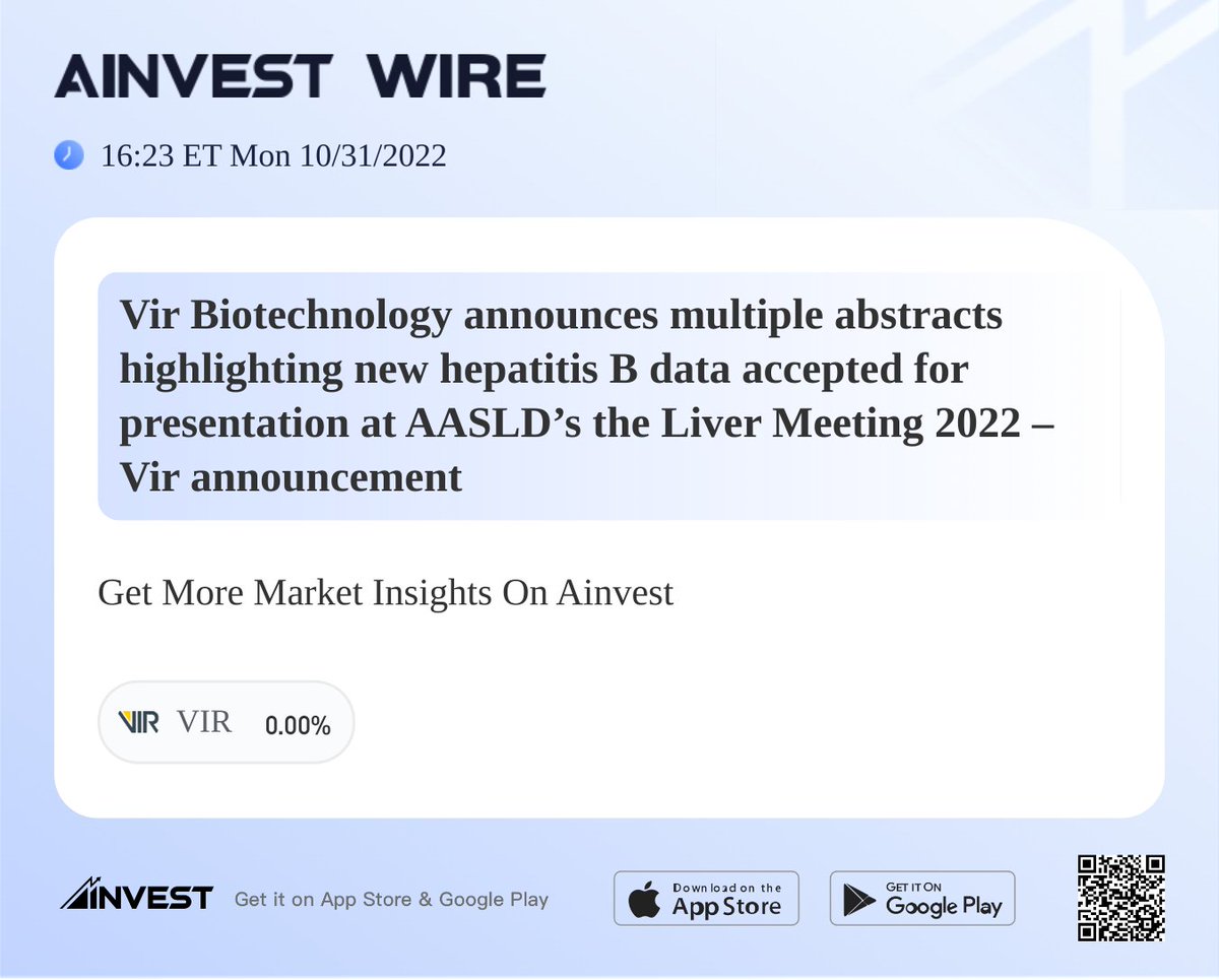 Ainvest_Wire: Vir Biotechnology announces multiple abstracts highlighting n...