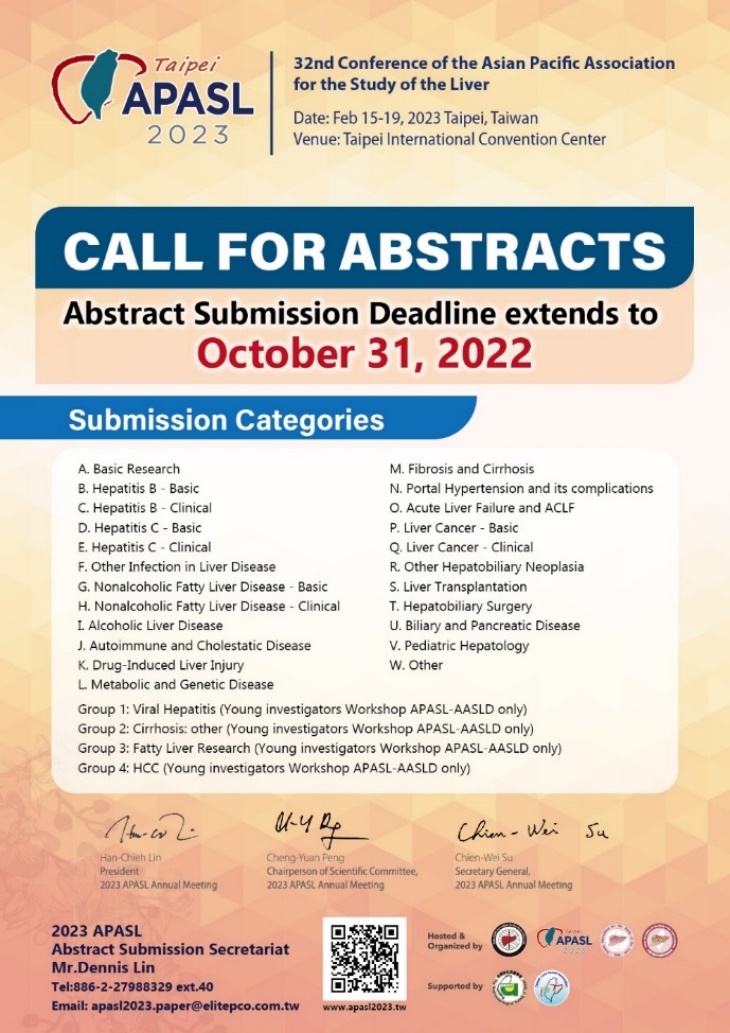 GlobalHep: Sharing this *New Deadline* for #APASL2023 abstract submissions-...