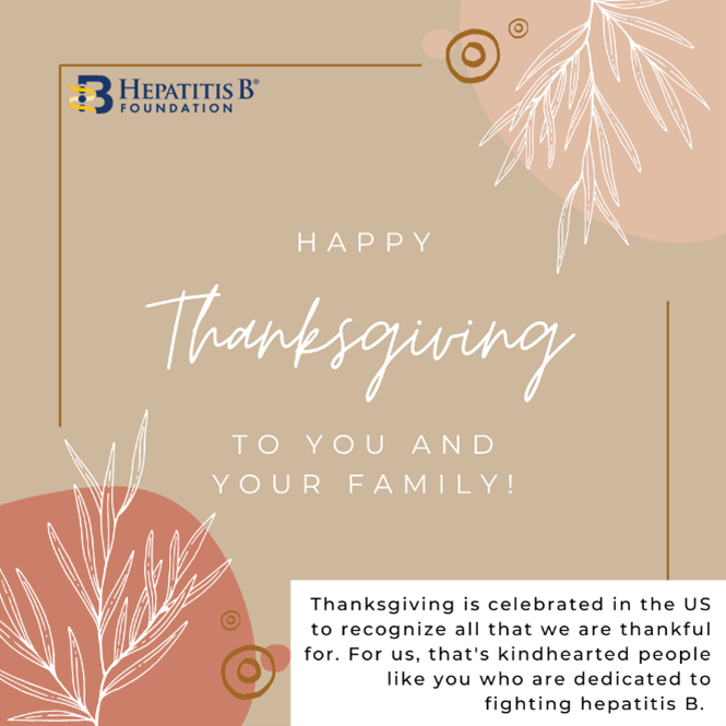 HepBUnited: Happy #Thanksgiving! We are thankful for all of the people work...