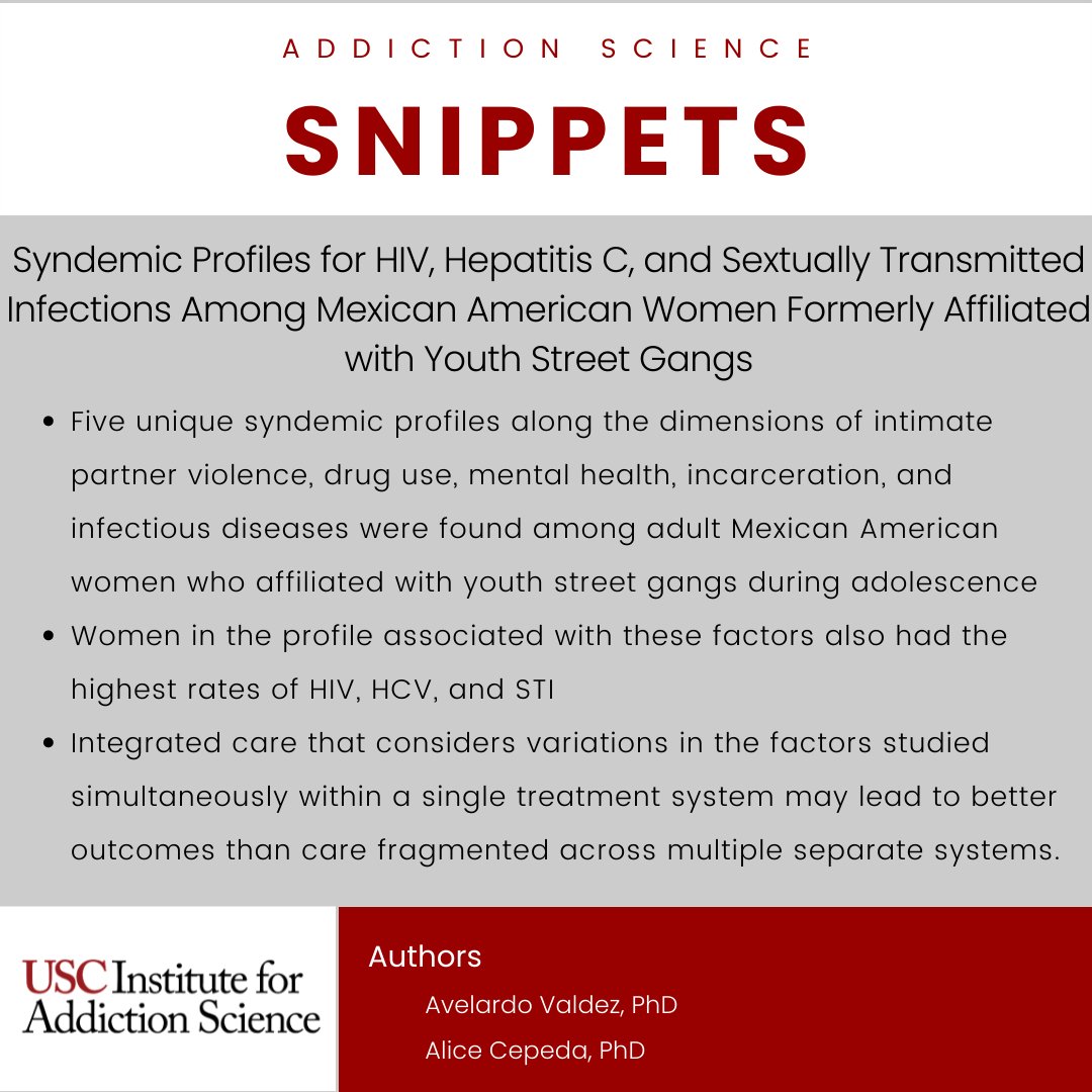 IASatUSC: The next #AddictionScienceSnippets continues with "Syndemic ...