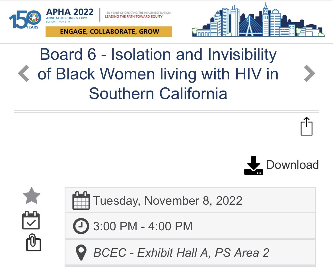 iSTRIVE_lab: iStrive is at #APHA2022! Interested in Black #WLHA, #Syndemics...