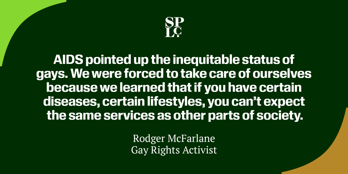 @splcenter: In the early '80s, Rodger McFarlane — a gay army vet from ...