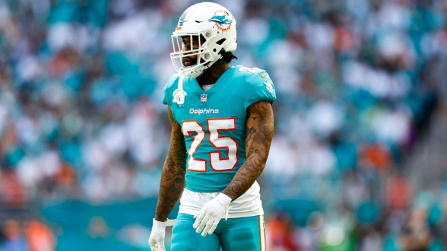 Xavien Howard takes the field for the Miami Dolphins.
