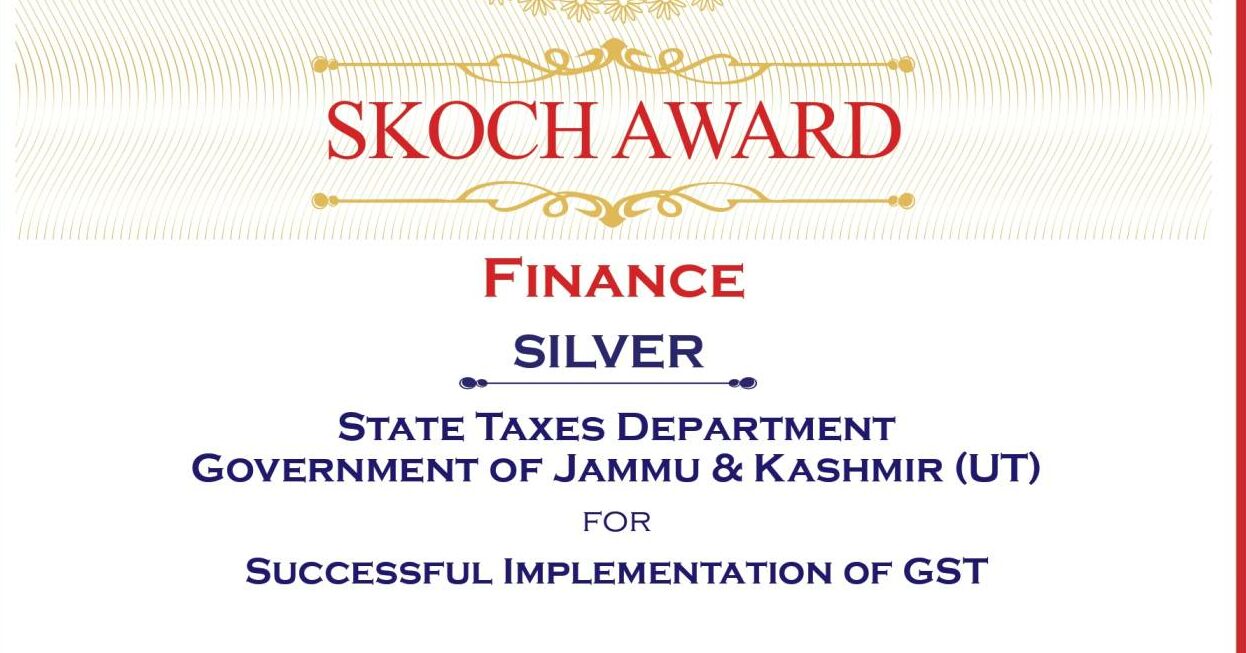 STD JK Bags Prestigious SKOCH Award For Successful Implementation Of GST